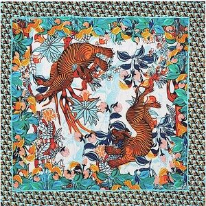 Diane Von Furstenberg Jella Silk Square Scarf NWOT